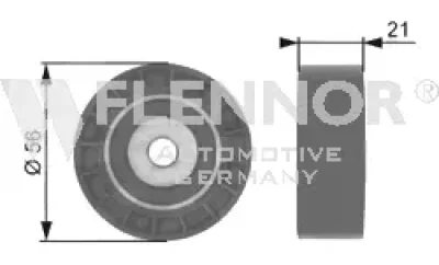 FU25914 FLENNOR Паразитный / ведущий ролик, поликлиновой ремень