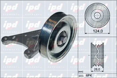 15-4074 IPD Паразитный / ведущий ролик, поликлиновой ремень