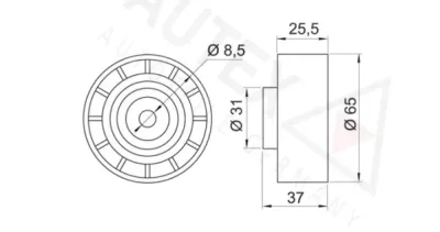 654093 AUTEX Паразитный / ведущий ролик, поликлиновой ремень