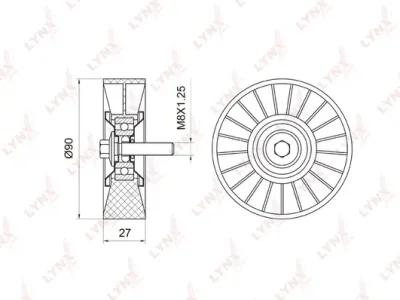PB-7018 LYNXAUTO Паразитный / ведущий ролик, поликлиновой ремень