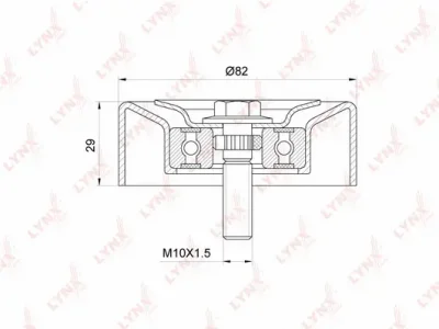 PB-7060 LYNXAUTO Паразитный / ведущий ролик, поликлиновой ремень
