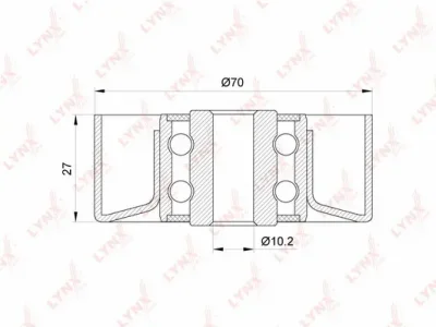 PB-7096 LYNXAUTO Паразитный / ведущий ролик, поликлиновой ремень