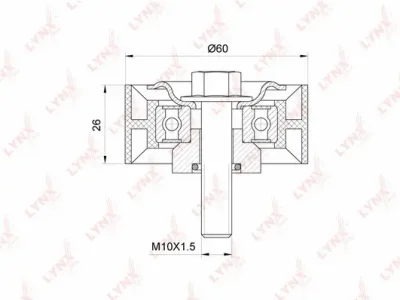 PB-7145 LYNXAUTO Паразитный / ведущий ролик, поликлиновой ремень