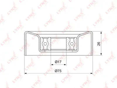PB-7226 LYNXAUTO Паразитный / ведущий ролик, поликлиновой ремень
