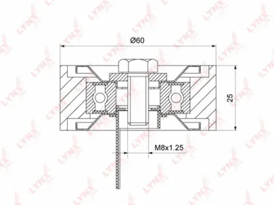 PB-7232 LYNXAUTO Паразитный / ведущий ролик, поликлиновой ремень