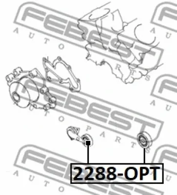 2288-OPT FEBEST Паразитный / ведущий ролик, поликлиновой ремень