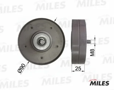 AG03118 MILES Паразитный / ведущий ролик, поликлиновой ремень