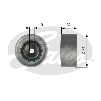 T42094 GATES Паразитный / Ведущий ролик, зубчатый ремень