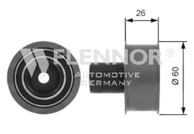 FU71491 FLENNOR Паразитный / Ведущий ролик, зубчатый ремень