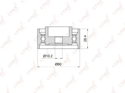 PB-3020 LYNXAUTO Паразитный / Ведущий ролик, зубчатый ремень