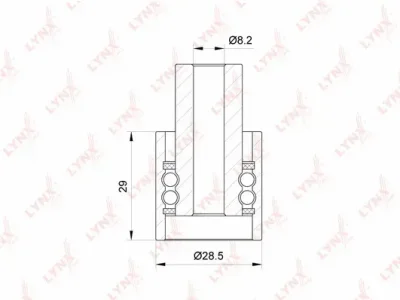 PB-3088 LYNXAUTO Паразитный / Ведущий ролик, зубчатый ремень