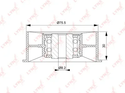 PB-3106 LYNXAUTO Паразитный / Ведущий ролик, зубчатый ремень