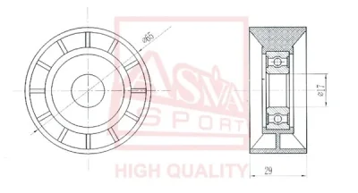 FDBP-020 ASVA Натяжной ролик, клиновой ремень