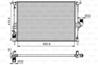 700801 VALEO Радиатор, охлаждение двигателя