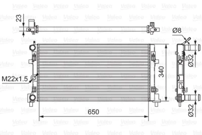 701522 VALEO Радиатор, охлаждение двигателя