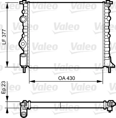 Радиатор, охлаждение двигателя VALEO 731378