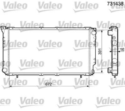 731438 VALEO Радиатор, охлаждение двигателя