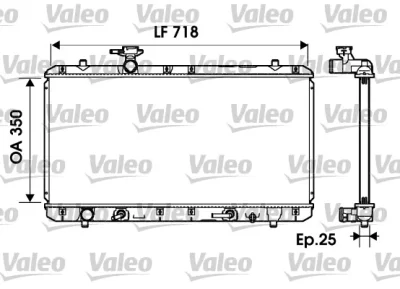 Радиатор, охлаждение двигателя VALEO 734165