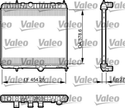 Радиатор, охлаждение двигателя VALEO 735560