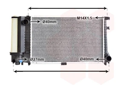 Радиатор, охлаждение двигателя VAN WEZEL 06002090