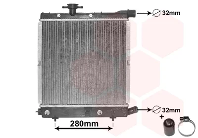 Радиатор, охлаждение двигателя VAN WEZEL 07002003