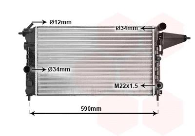 37002161 VAN WEZEL Радиатор, охлаждение двигателя