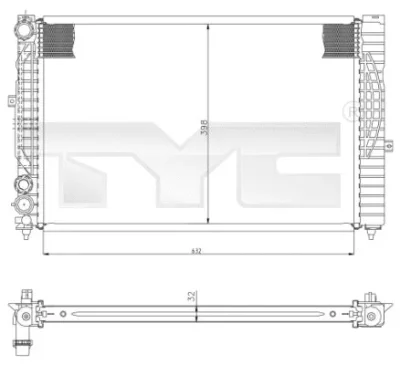 702-0034 TYC Радиатор, охлаждение двигателя