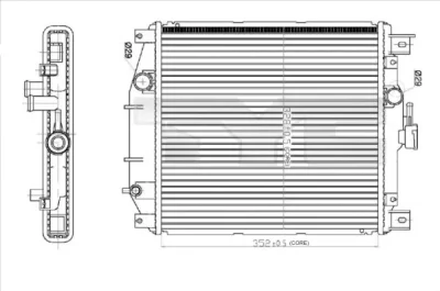735-0012 TYC Радиатор, охлаждение двигателя