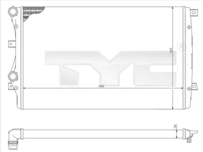 737-0017-R TYC Радиатор, охлаждение двигателя