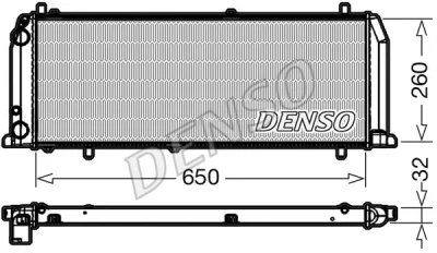 DRM02008 DENSO Радиатор, охлаждение двигателя