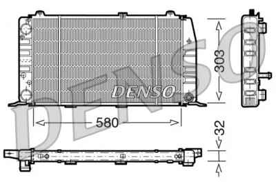 DRM02010 DENSO Радиатор, охлаждение двигателя