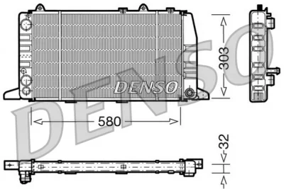 DRM02011 DENSO Радиатор, охлаждение двигателя