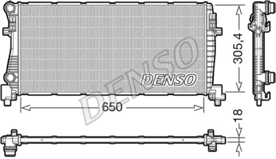 DRM02017 DENSO Радиатор, охлаждение двигателя
