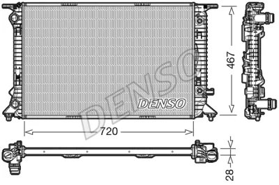 DRM02021 DENSO Радиатор, охлаждение двигателя