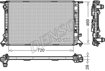 DRM02022 DENSO Радиатор, охлаждение двигателя