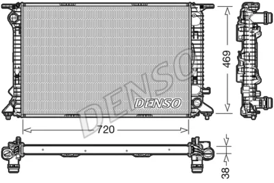 DRM02024 DENSO Радиатор, охлаждение двигателя