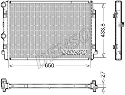 DRM02044 DENSO Радиатор, охлаждение двигателя