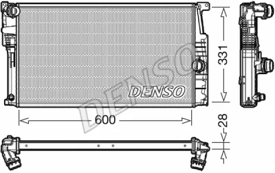 Радиатор, охлаждение двигателя DENSO DRM05014