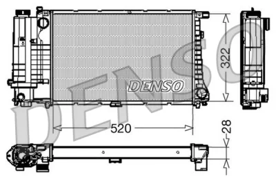 DRM05045 DENSO Радиатор, охлаждение двигателя