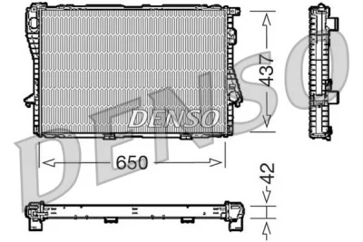 Радиатор, охлаждение двигателя DENSO DRM05068