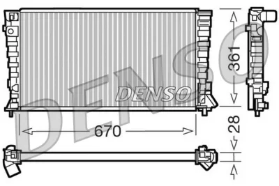 DRM07020 DENSO Радиатор, охлаждение двигателя