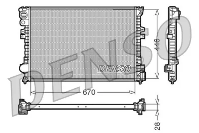 DRM07050 DENSO Радиатор, охлаждение двигателя