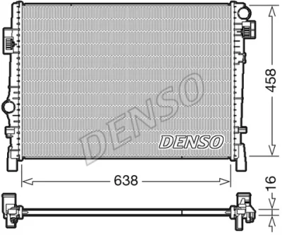 DRM09054 DENSO Радиатор, охлаждение двигателя