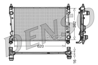 DRM09113 DENSO Радиатор, охлаждение двигателя