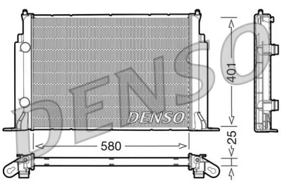 DRM09122 DENSO Радиатор, охлаждение двигателя