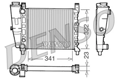 DRM09141 DENSO Радиатор, охлаждение двигателя