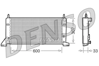 Радиатор, охлаждение двигателя DENSO DRM10021