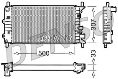 DRM10024 DENSO Радиатор, охлаждение двигателя