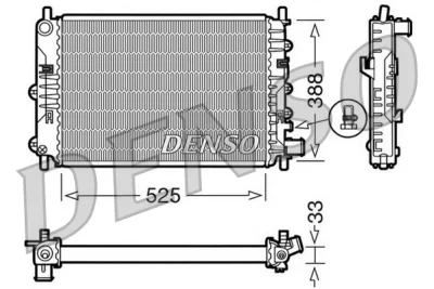 DRM10025 DENSO Радиатор, охлаждение двигателя