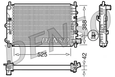 DRM10026 DENSO Радиатор, охлаждение двигателя